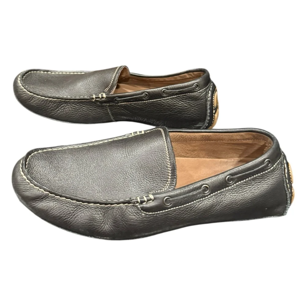 Banana Republic Men’s Leather Driving Loafers 11.5M Black Moccasin Slip-On Shoe